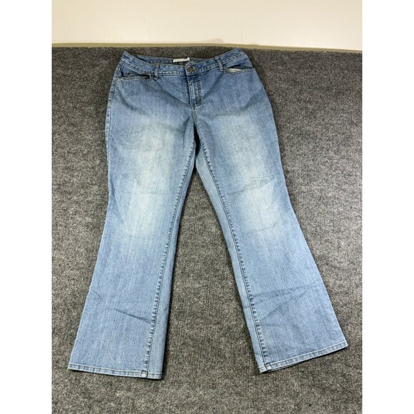 Fashion Bug Womens Size 18W light Blue acid wash Denim Jeans Pre-owned - Picture 1 of 16